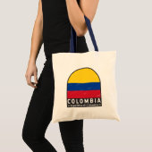 Colombiaanse vlag embleem van distressed  tote bag (Voorkant (product))