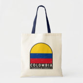 Colombiaanse vlag embleem van distressed  tote bag (Voorkant)