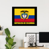 Colombiaanse vlag en COA Poster (Thuiskantoor)