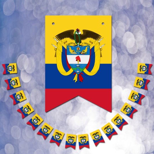 Colombiaanse vlag en Colombia Banners/bruiloften Vlaggetjes