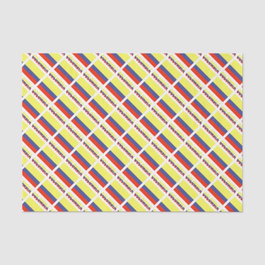 Colombiaanse Vlag en COLOMBIA Tissuepapier (Voorkant)