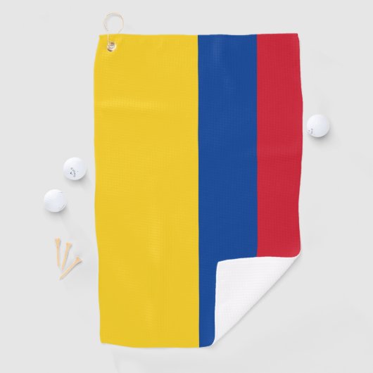 Colombiaanse vlag en Colombiaanse golfvakantie/spo Golfhanddoek (Insitu)