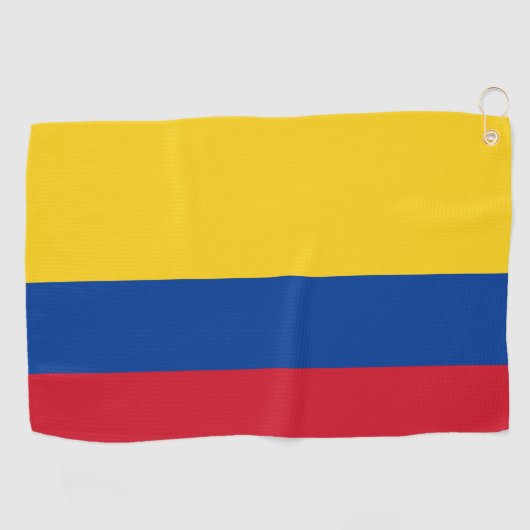 Colombiaanse vlag en Colombiaanse golfvakantie/spo Golfhanddoek (Horizontaal)