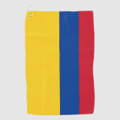 Colombiaanse vlag en Colombiaanse golfvakantie/spo Golfhanddoek (Voorkant)