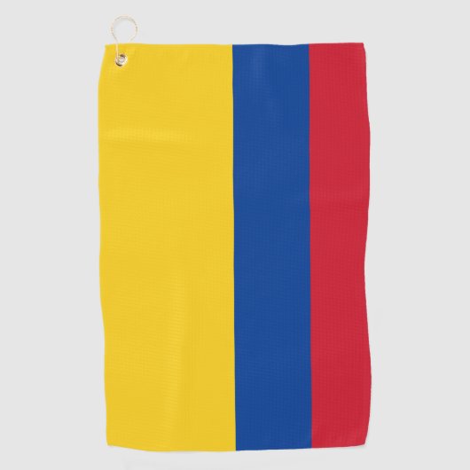 Colombiaanse vlag en Colombiaanse golfvakantie/spo Golfhanddoek (Voorkant)