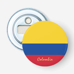 Colombiaanse vlag- en Colombiaanse partij/sportdri Button Flesopener