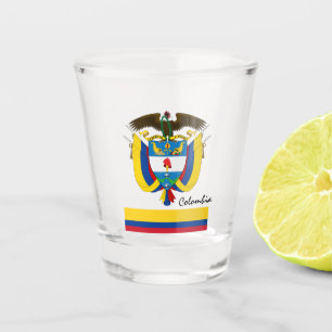 Colombiaanse vlag en Colombiaanse patriot/sport Shot Glas