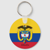 Colombiaanse vlag en Colombiaanse patriotten / spo Sleutelhanger (Voorkant)