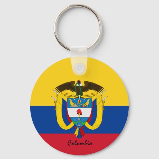 Colombiaanse vlag en Colombiaanse patriotten / spo Sleutelhanger (Voorkant)