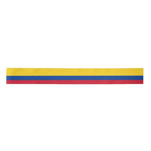 Colombiaanse vlag en Colombiaanse reizen, vakantie Satijnen Lint (Voorkant)