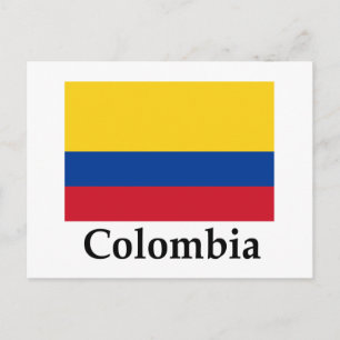 Colombiaanse vlag en naam briefkaart
