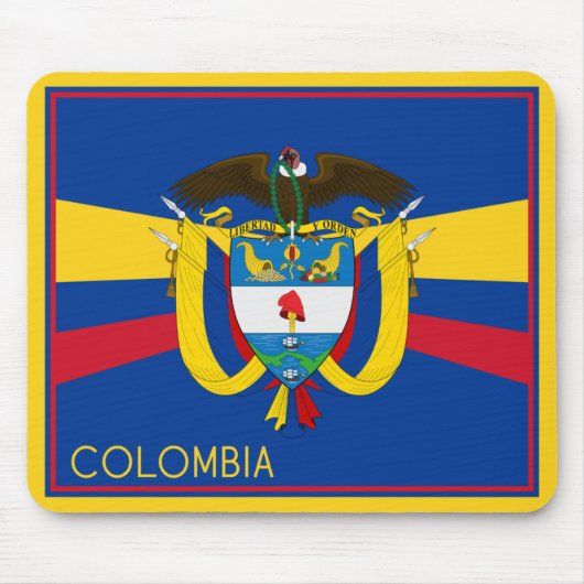Colombiaanse vlag en wapenstilstand muismat (Voorkant)