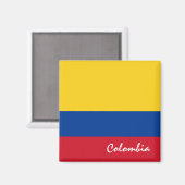 Colombiaanse vlag en Zuid-Amerikaanse vakantie- en Magneet (Voorkant / Achterkant)