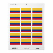 Colombiaanse vlag etiket (Full Sheet)