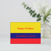 Colombiaanse vlag feestdagenkaart (Staand voorkant)