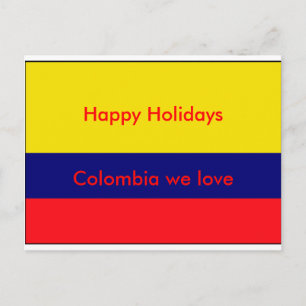 Colombiaanse vlag feestdagenkaart