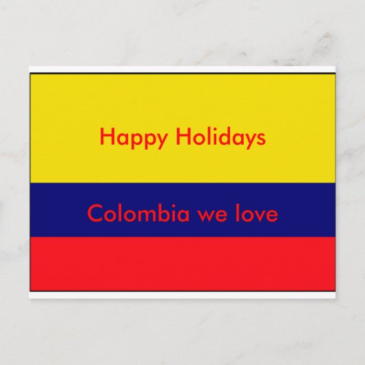 Colombiaanse vlag feestdagenkaart (Voorkant)
