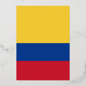 Colombiaanse vlag folie uitnodiging (Voorkant)
