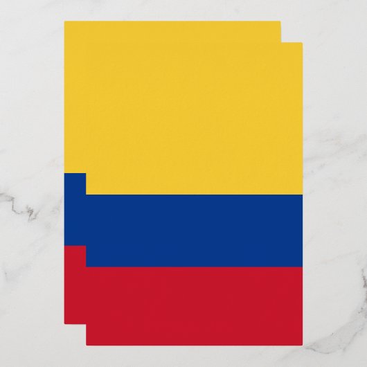 Colombiaanse vlag folie uitnodiging (Voorkant / Achterkant)