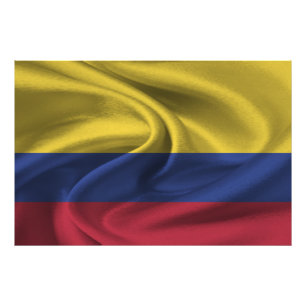 Colombiaanse vlag foto afdruk