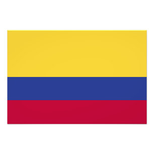 Colombiaanse vlag foto afdruk