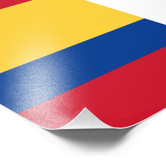 Colombiaanse vlag foto afdruk (Hoek)