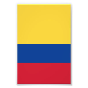 Colombiaanse vlag foto afdruk