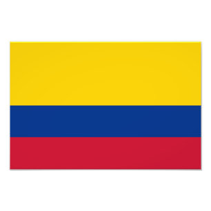 Colombiaanse vlag foto afdruk