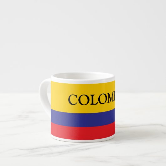 Colombiaanse vlag gepersonaliseerde espresso kop (Links)
