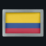 Colombiaanse vlag gesp<br><div class="desc">Patriottische vlag van Colombia.</div>