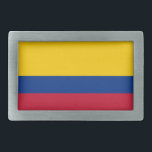 Colombiaanse vlag gesp<br><div class="desc">Patriottische vlag van Colombia.</div>