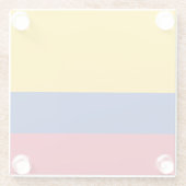 Colombiaanse vlag glazen onderzetter (Achterkant)