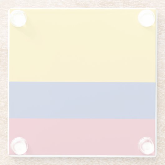 Colombiaanse vlag glazen onderzetter (Achterkant)