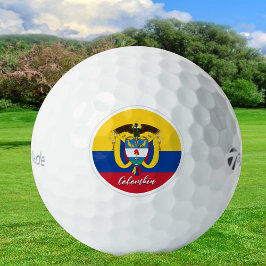 Colombiaanse vlag Golf Balls in Colombia Golfballen