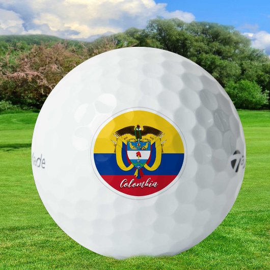 Colombiaanse vlag Golf Balls in Colombia Golfballen