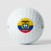 Colombiaanse vlag Golf Balls in Colombia Golfballen (Voorkant)
