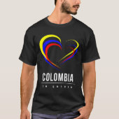 Colombiaanse Vlag Hart Bandera Corazon Hoodie T-shirt (Voorkant)