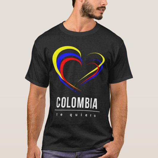 Colombiaanse Vlag Hart Bandera Corazon Hoodie T-shirt (Voorkant)
