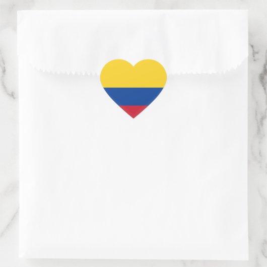 Colombiaanse vlag hart sticker (Tas)