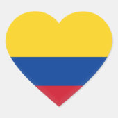 Colombiaanse vlag hart sticker (Voorkant)