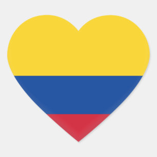 Colombiaanse vlag hart sticker