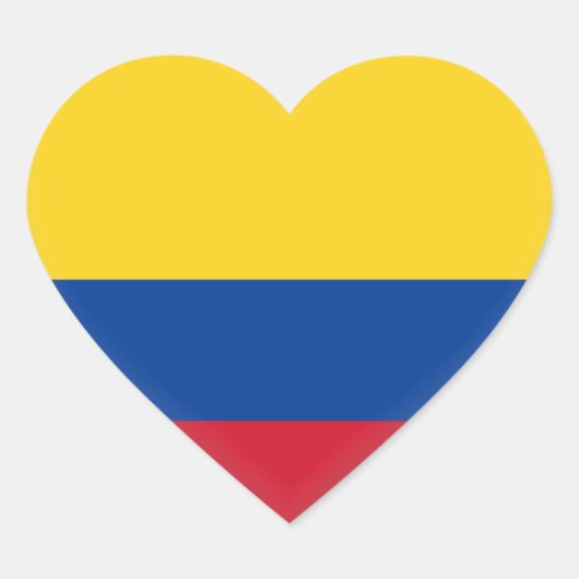 Colombiaanse vlag hart sticker (Voorkant)