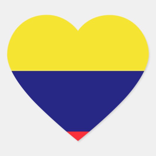 Colombiaanse vlag hart sticker (Voorkant)