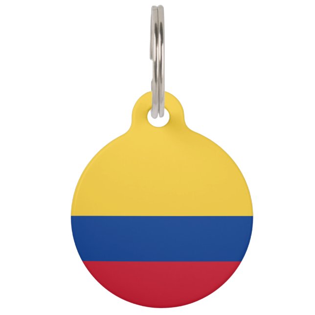 Colombiaanse vlag huisdierpenning (Voorkant)
