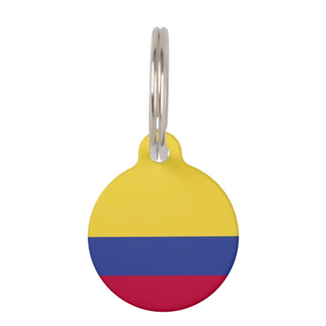 Colombiaanse vlag huisdierpenning (Achterkant)