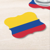 Colombiaanse vlag kartonnen onderzetters (Gekanteld)