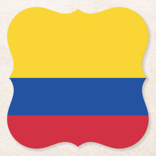 Colombiaanse vlag kartonnen onderzetters