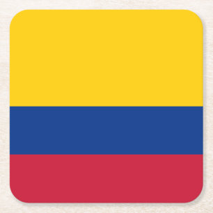 Colombiaanse vlag kartonnen onderzetters