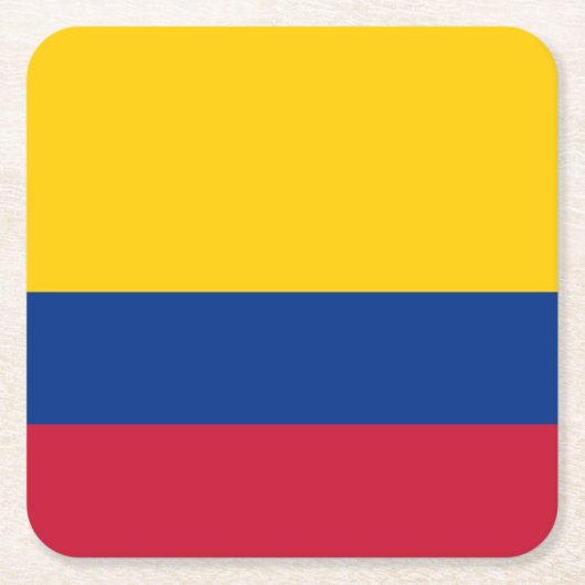 Colombiaanse vlag kartonnen onderzetters (Voorkant)