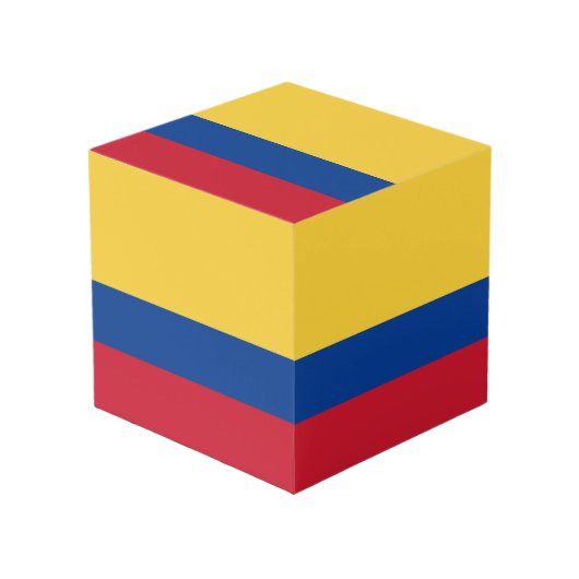 Colombiaanse vlag kubus (Voorkant hoekig)